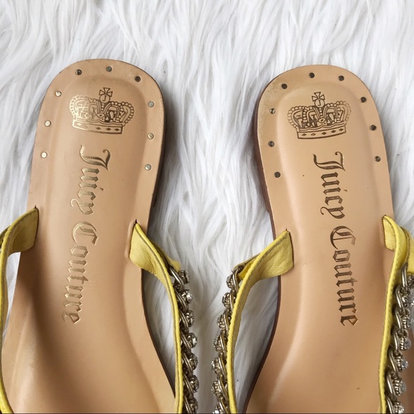SOLD | Juicy Couture tan/yellow leather sandals - Picture 4 of 16